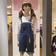 애플핑크 박시핏 5부 오버롤 와이드 팬츠 APP9Q410GSZ