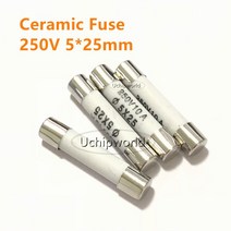 세라믹 퓨즈 5x25mm 250V RO55 500mA 0.5A 1A 2A 3A 4A 5A 6A 8A, 11 4A_01 RO55 5x25mm 250V