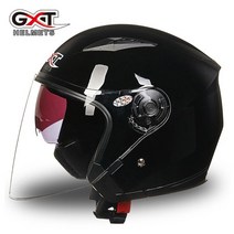 GXT 더블 렌즈 사계절 헬멧 아라이램5 오픈페이스 AGV 덱스톤 SOL 할리 비틀 쇼에이 보난자, XL, 밝은 블랙