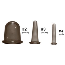 4 크기 진공 마사지 컵 실리콘 안티 셀룰 라이트 컵 바디 통증 완화 마사지 롤러 수동 흡입 컵 Cupping Therapy Kit, 03 Black-2 3 4