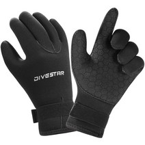 DIVESTAR 다이브스타 잠수장갑 3/5mm 옵션에서 무늬선택, 블랙 5mm