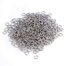쥬얼리를위한 500pcs 오픈 점프 반지 4mm 실버 만들기