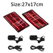 핸드벨2PCS 휴대용 붉은 빛 벨트 근적외선 치료 장치 Led 팔 슬림 패드 통증 완화 지방 연소에 대 한, EU 플러그, 01 27x17cm_02 EU 플러그