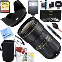 니콘 렌즈 nikon 20052 24 – 70 mm f2.8e ed vr af-s nikkor 줌 렌즈 for dslr 카메라 + 64 gb 궁극 필터 amp
