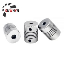 커플러 커플링 샤프트 호환 D19L25 8x10mm 알루미늄 커플 링 CNC 모터 플렉시블 BW OD 19x25mm 커넥터 솔리드 고무 패드 4/5/6/6.35/7/8/10mm, 10mm x 6.35mm