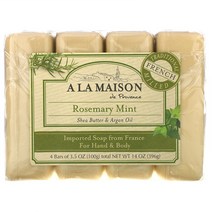 아라메종드프로방스 비누 로즈마리민트 4입 각100g A La Maison de Provence Bar Soap Rosemary Mint