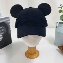 귀달이큐티볼캡 무지 깔끔 일상 국내제작 캐주얼모자, free, 블랙