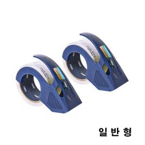 델리 무소음 안전칼날 테이프 커터기 2p + 박스테이프 48mmx40m 2p, 투명, 1세트