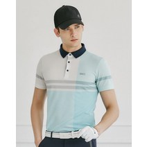 [ESSENTIAL ITEM] 화이트 컬러 블록 포인트 프리미엄 면혼방 반팔 티셔츠 DGTS2B451WT