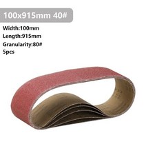 샌더기 벨트 샌더 사포 롤 Xcan 915 x 100mm 연마 샌딩 40 400 그릿 도구, 5개 그릿 40개, 1개