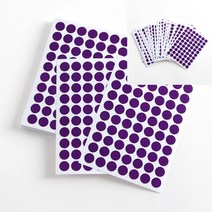 히뚜상점 10MM 컬러 원형 스티커 60매 퍼플 띠스티커 음식스티커 동그라미스티커 타원형스티커 메모스티커 카페스티커 포장스티커 동그란스티커 예쁜스티커