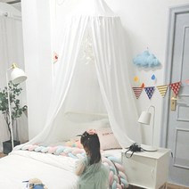 아이 모기장 아기 침대 커튼 매달려 텐트 홈 장식 거실 침실 코너 침대 장식 소녀 공주 모기장, 하얀