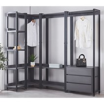 튼튼한 드레스룸 행거 시스템장 스탠드 철제 옷장, 800(서랍장), 화이트