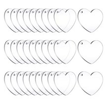 30/60pcs 아크릴 투명 심장 모양의 디스크 DIY 키 체인 제작을위한 공란, 30