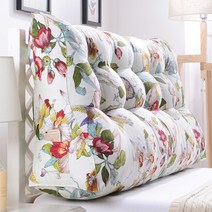 YnJ 침대 헤드쿠션 허리 등받이 대형 삼각 등쿠션, 49.길이 200x높이 60x두께 30cm  +꽃과 새
