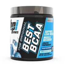 BPI Sports Best BCAA - 파우더 분지쇄 아미노산 근육 회복 단백질 합성 향상된 성능 수분 공급 블루 라즈베리 30회 분량 299.9g(10.5온스), Blue Raspberry_30 Servings (Pa