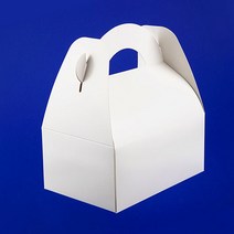 팩맨 조각케익상자 50매 쿠키 마카롱 답례품 선물손잡이상자, 50개, 화이트(미니)
