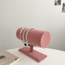 머리띠 정리대 린넨 거치대 보관대 진열대 헤어밴드 보관 악세사리 진열대, 벨벳머리띠진열대핑크