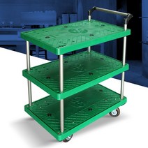 서빙카트 다용도 플라스틱 3단 P대차 중 이동 운반대, P대차 3단 중