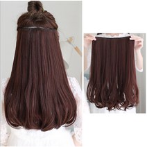 [피플앤제이] C컬 붙임머리 가발 헤어피스 볼륨 긴 자연스러운 연출, 타입2 35cm - 블론드브라운
