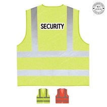 TCU-019 SECURITY 보안요원 안전조끼 (인쇄변경가능), TLD403-형광오렌지