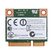 라우터 모뎀 네트워크카드 듀얼 밴드 2.4 5G 300M 802.11ABGN Wifi 블루투스 4.0 무선 하프 미니 PciE 카드 Hp Bcm943228Hmb Sps 7184, [01] green, 01 green