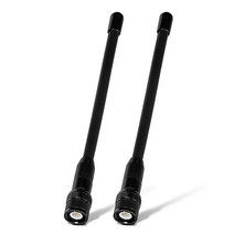 Eightwood BNC 휴대용 스캐너 안테나 2팩 듀얼 밴드 144/430MHz VHF UHF 플렉시블 햄 아마추어 라디오 안테나 15.2cm(6인치) BC125AT BC75XL
