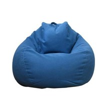 Lazy Sofa Cover Bean Bag Lounger Chair Sofa Seat 거실 가구 필러 없음 Beanbag Sofa Bed Pouf Puff Couch Tatami, dark blue_한 좌석