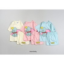 콩알옹알 덤보 코끼리 여름 상하복 1세-7세 아기 유아 아동 여아 남아 반팔 디즈니 상하세트 등원룩