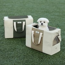 친환경 강아지 이동가방 포레블백 애견 슬링백 기내용 캐리어 백팩 고양이 산책 이동장 소형견 켄넬 반려견 포대기 중형견 케이지, 카키(FREE)