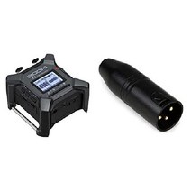 Zoom F3 프로페셔널 필드 레코더 32비트 플로트 레코딩 2채널 듀얼 AD 컨버터, Recorder + Microphones  Black