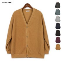 디바옴므 데일리 무지 골지 가디건