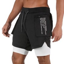 남성 스포츠 레이어드 반바지 트레이닝 헬스복 운동복 FM-SPT01