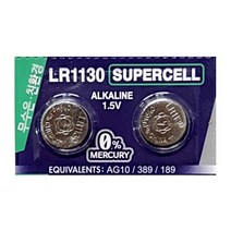 슈퍼셀 무수은 건전지 LR1130(1알) 1.5V 알카라인 전지, 상세페이지 참조, 상세페이지 참조