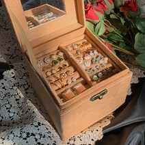 반지 목걸이 쥬얼리 악세사리 보관 벨벳 소재 분리 구조 보석함 자개장