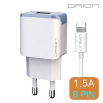 모두몰 5V 1.5A 가정용 충전기 USB 1포트 1구 분리형 1.2M 아이폰8핀 케이블 DR-TC1-151-CP 출장용충전기 C타입충전기 멀티충전기 다용도충전기 USB