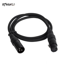 1m2m3m5m10m 3 핀 신호 연결 DMX 케이블 LED Par 라이트 무빙 헤드 라이트 Dmx 무대 조명 액세서리, [1] Rubber Cables 1m