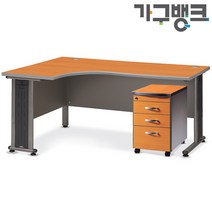 가구뱅크(지방택배불가) OA 책상세트 (L퍼즐책상1400+이동서랍) 사무용책상 사무실책상 ㄱ자책상 L자책상 수납장 서랍장, (L퍼즐1400+서랍)망비우