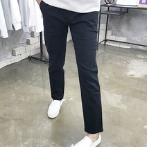 남자 스판 일자핏 밴딩바지