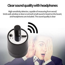 마이크 Wall Mounted Microphone Sound Amplifier High Intensity Voice Monitor Detector For Engineer Pipe, 02 Opp bag