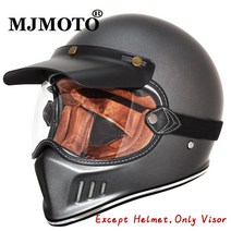 풀 페이스 헬멧 렌즈 레트로 오토바이 고글 SHOEI EX-ZERO Simpson RYMIC 등 버블 바이저, C Clear