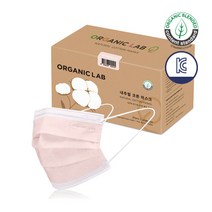 오가닉랩 내추럴 코튼 마스크 대형, 피치, 60장