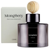 허브프렌드 깊고 우아하게 몽때리 디퓨저 세레니테 차량용 실내용 방향제 120ml (본품 + 우드볼 1개 + 섬유스틱 5개), 클린코튼