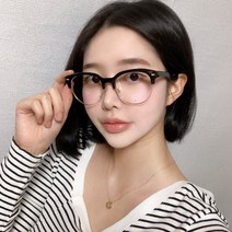 VANAN2 여자남자 투명 하금테 원형 안경테