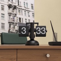 칼리아 PL-2000 프리제 인테리어 탁상 플립시계, 화이트