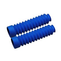 오토바이쇼바 호환 2pcs 오토바이 충격 흡수기 먼지 가드 전면 포크 커버 각반 Gators 모터 크로스 오프로, 02 Blue