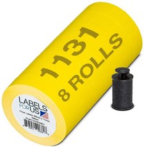 Labels for Monarch 1131 라벨러 - 오렌지 - 20 000 라벨 - 8롤 팩 - 잉크 롤러 포함 - Labels 제작 및 배송, Yellow, 1 Pack (8 Rolls)