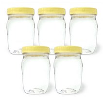 홀스파워 플라스틱 꿀병 용기 pet 담금주 페트병 1.2kg ( 5개입 ) + 마스킹테이프