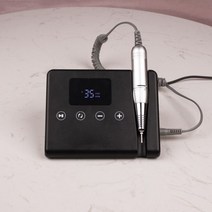 네일드릴 재료 전기 네일 드릴 머신 휴대용 충전식 무선 샌딩기 젤 광택제 제거기 매니큐어 도구 65W 35000rpm, Black_미국