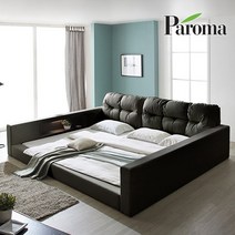 리나 가드 패밀리침대+솔리드독립매트리스SS+SS, 아이보리